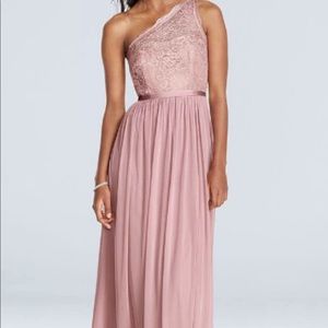 David’s Bridal Dress Item #F17063 Rose Gold